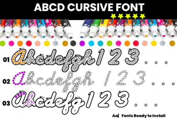 Abcd Cursive Dot Marker: A Font for Branding and Creativity