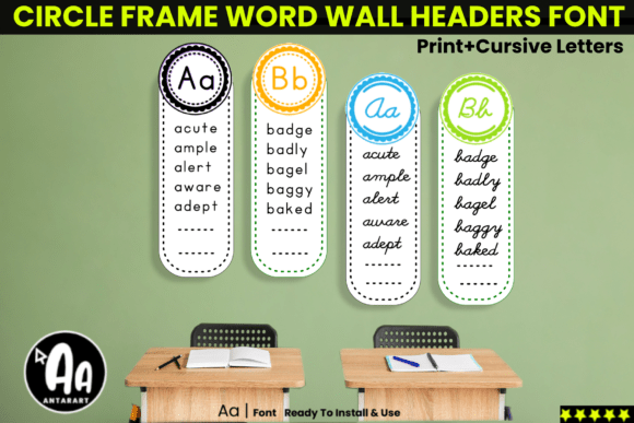 Abcd Cursive Word Wall: A Font for Creative Branding