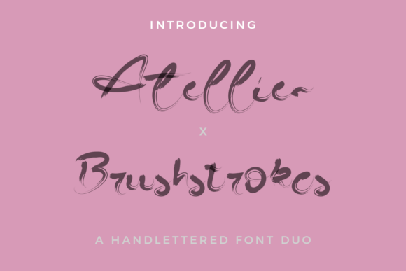 Atellier X Brushstrokes Duo: Elevate Your Brand with Elegant Script Fonts