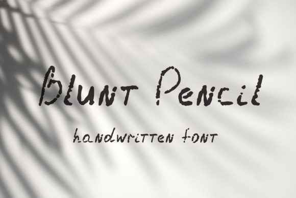 Blunt Pencil: A Handwritten Font for Authentic Branding