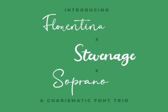 Florentina Stevenage Soprano Trio: A Script Font for Campaign Creativity