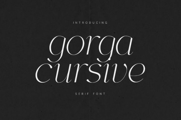 Gorga Cursive: A Serif Font for Timeless Editorial Design