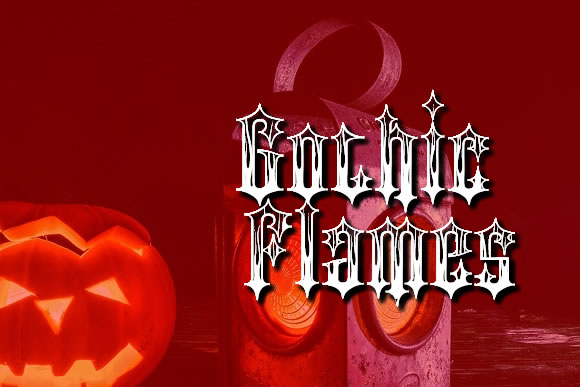 Gothic Flames: A Bold Typeface for Impactful Digital Design