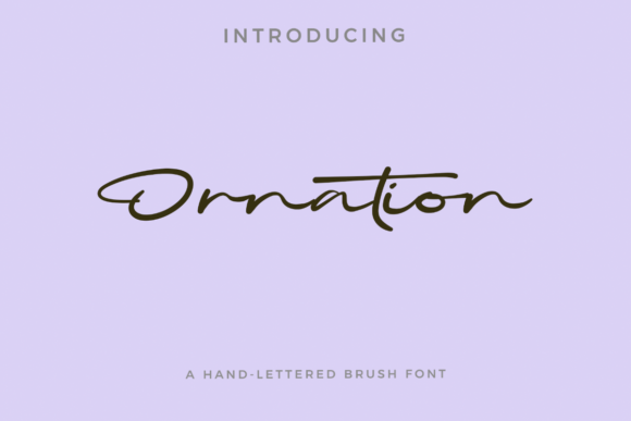 Ornation: A Script Font with Subtle Grace