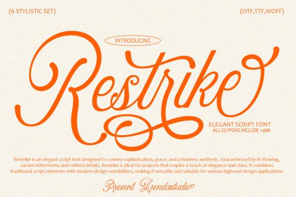 Restrike: A Script Font That Elevates Branding