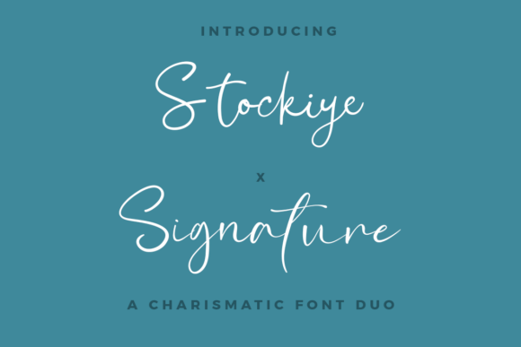Stockiye X Signature Duo: A Script Font for Real Design Work