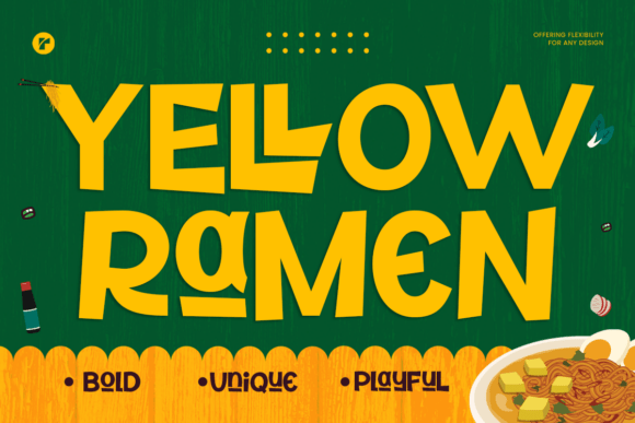 Yellow Ramen: A Bold Font for Vibrant Campaigns